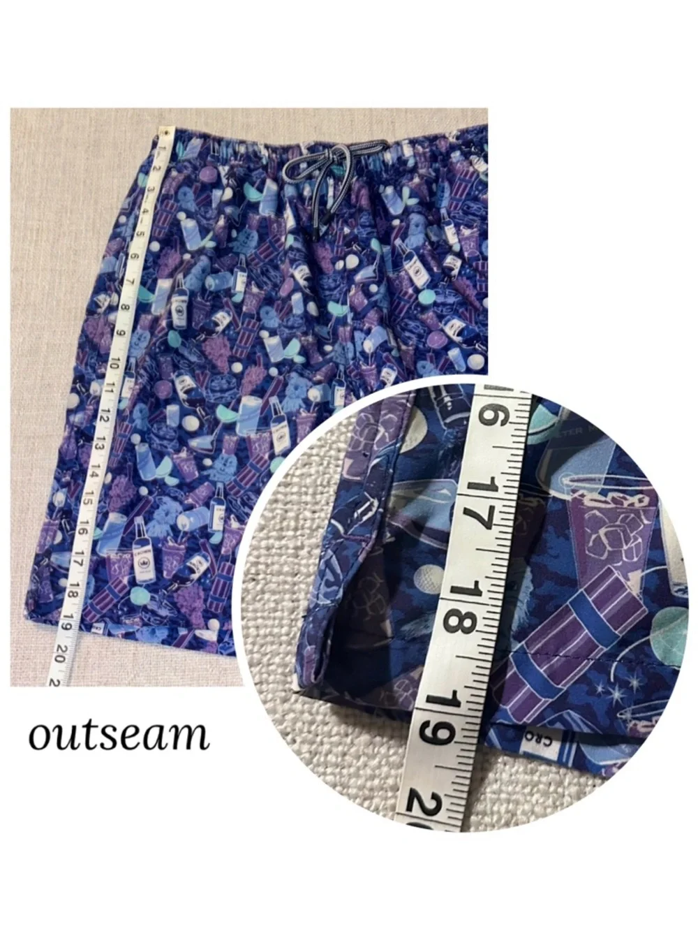 PETER MILLAR Seaside Transfusion Boom Boom Swim Trunk Short Whimsical Chic Men M